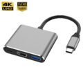 ដុយបំបែក Type-C ទៅ HDMI - Type-c HUB USB to HDMI - Image 3