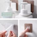 ទំពក់ក្បាលសាប៊ូ - 2pcs Wall Mounted Shampoo Organizer Hook - Image 4