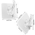 ទំពក់ព្យួរ - 10 pcs Strong Transparent Wall Hanger - Image 5