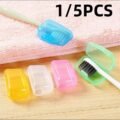 គម្របច្រាស់ដុសធ្មេញ - 5pcs Toothbrush Head Cover - Image 2