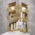 ធ្នើរពណ៌មាស - Gold Shelf Storage Rack - Image 6