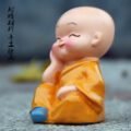 រូបតាំងក្នុងឡាន - 4PCS Small Buddha Statue Monk - Image 3