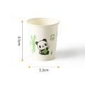 កែវទឹក (ក្រដាស) - 50pcs Bamboo Fiber Panda Paper Cup - Image 5