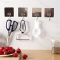 ទំពក់ព្យួរ 7 x 7cm - 10pcs Stainless Steel Self Adhesive - Image 4