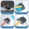 ច្រាស់ដុសបង្គន់ - Flat Head Silicone Toilet Brush - Image 3