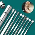 ឈុតសម្អាតត្រចៀក - 9PCS Ear Wax Pickers Stainless Steel