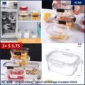ក្រឡជ័រ​ 450ml - 2pcs Food Storage Container 450ml - Image 2