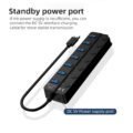 ក្បាលបំបែក USB - 7 Ports USB3.0 HUB - Image 4