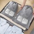 ថង់ច្រកស្បែកជើង - 2pcs Travel Bag Shoe - Image 10