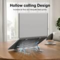 ជើងទ្រកុំព្យូរទ័រ - Laptop Stand Aluminum - Image 4