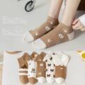 ស្រោមជើងនារី - Women Socks 5 Pairs - Image 5