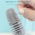 ច្រាស់ជ័រដុសកែវ - Silicone Cleaning Brush - Image 3