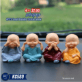 រូបតាំងក្នុងឡាន - 4PCS Small Buddha Statue Monk