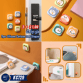 ជ័រទប់ទ្វា ជ្រុង - 2pcs Silicone Cartoon Door Stopper - Image 2