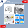 ដែកព្យួរ​ - 2pcs Stainless Steel Sink Sponges Holder - Image 2