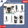 ទំពក់ព្យួរ - 2pcs Double Hooks Multifunctional