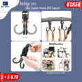 ទំពក់ព្យួរ 360 - 2pcs Double Hooks 360 Degree - Image 2