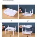 ធ្នើរជ័រដាក់គ្រឿងទេស - Plastic Kitchen Rack 3 or 4 Tiers - Image 7