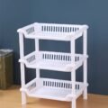 ធ្នើរជ័រដាក់គ្រឿងទេស - Plastic Kitchen Rack 3 or 4 Tiers - Image 6