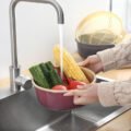 កញ្រ្ចែងឈុត - Double Layers Fruit Vegetable Basket - Image 6