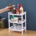 ធ្នើរជ័រដាក់គ្រឿងទេស - Plastic Kitchen Rack 3 or 4 Tiers