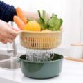 កញ្រ្ចែងឈុត - Double Layers Fruit Vegetable Basket - Image 4