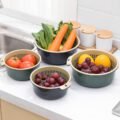 កញ្រ្ចែងឈុត - Double Layers Fruit Vegetable Basket - Image 3