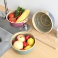 កញ្រ្ចែងឈុត - Double Layers Fruit Vegetable Basket