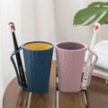 កាដាក់ច្រាស់ដុសធ្មេញ - 1pc Creative Mouthwash Mug - Image 3