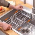 ធ្នើរដាក់លើស៊ីលាងចាន - Kitchen Sink Rack Adjustable - Image 6