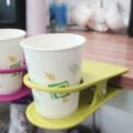 ដង្កៀបដាក់កែវទឹក - Plastic Cup Clip - Red color - Image 3