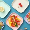 ចានជ័រជ្រុង - 4pcs Plastic Dish 15cm