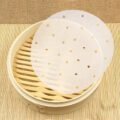 ក្រដាសអាំង - 100pcs Air Fryer Round Paper