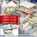 ប្រអប់ដាក់អាហារ _ Transparent Plastic Refrigerator Storage - Image 2