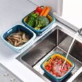 ប្រអប់លាងបន្លែ​ - Double Layer Drain Basket Box with Lid - Image 9