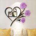 ស្ទីកឃេី​3D រូបផ្កាកុលាប - Family Love Rose Wall Deco - Image 2