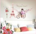 ស្ទីកឃេី​ ជិះកង់ - Parisian Love Wall Stickers - Image 4