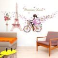 ស្ទីកឃេី​ ជិះកង់ - Parisian Love Wall Stickers