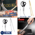 ឈុតចាប់សាច់អាំង - Stainless Steel Food Tongs Set