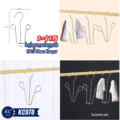 ទំពក់ព្យួរហាលស្បែកជេីង - 2PCS Shoes Hanger