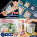 ថង់ច្រកបន្លែ​ និងគ្រឿងទេស - Food Storage Reusable Bag